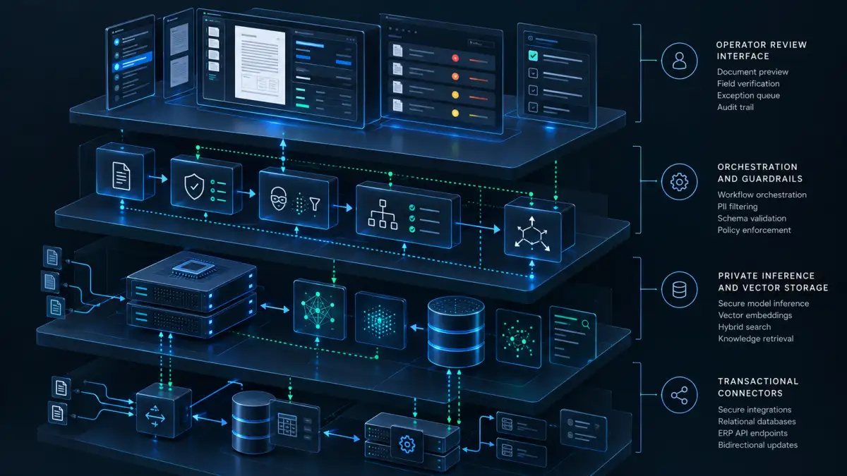 4-Tier Enterprise AI Architecture Stack Diagram