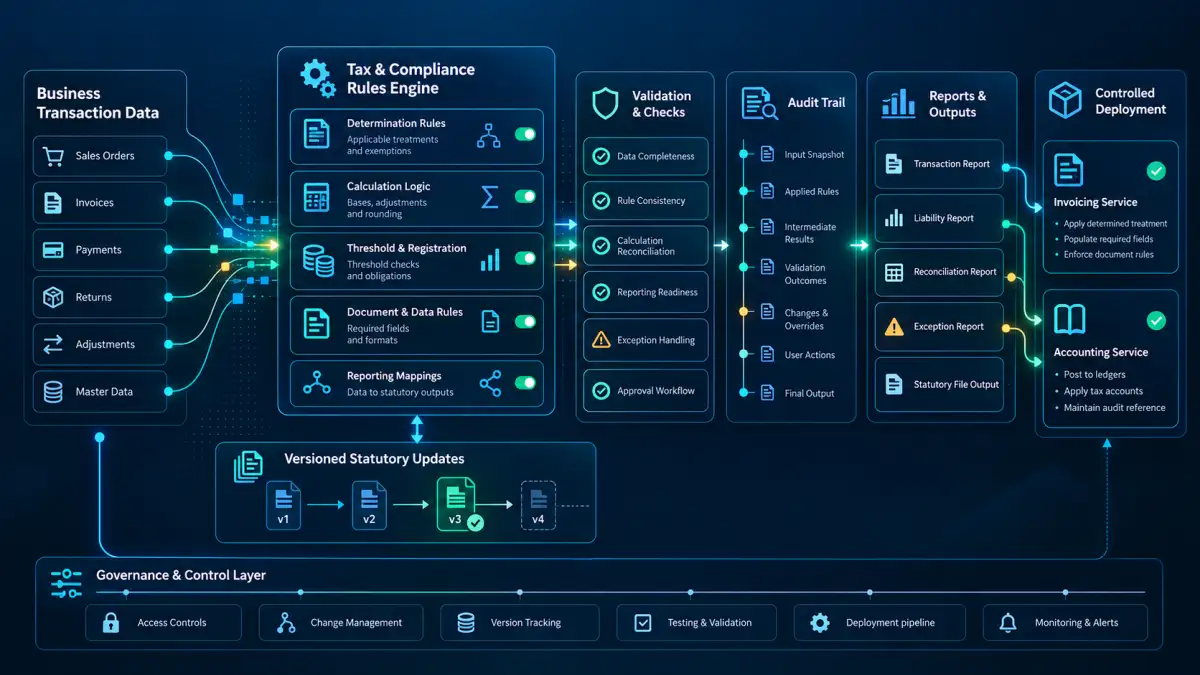 Regulatory Tax Engine and Statutory Compliance Maintenance Matrix