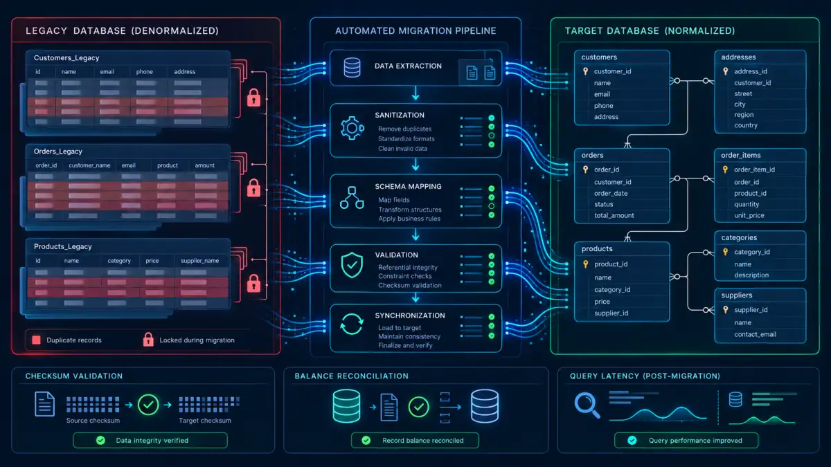 Database Schema Normalization and Zero-Loss Migration Telemetry