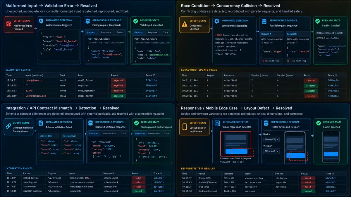 Real-World Software Failure Modes and Automated Edge Case Defect Prevention